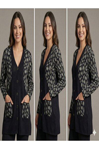 onno style women Silvery Leopard Print Classic Buttoned Jacket