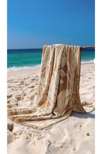 Doqu Home Botanical Beach Towel Moka