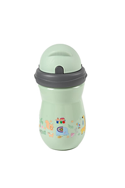 Kiko Sports Sipper Cup with Straw Lid, 360 ml Capacity, Green