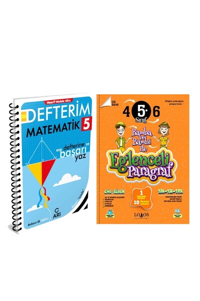 Lodos Yayınları Arı 5. Sınıf Matematik Akıllı Defteri ve Lodos Eğlenceli Para...