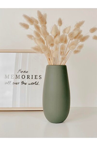 Hestia Home Short Cylinder Ceramic Vase Mold Green