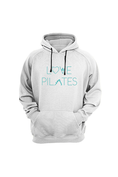 MODA Love Pilates Yoga Printed Plates 100% Cotton Hooded 3 Thread Sweatshirt