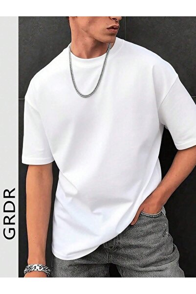 By Layina Men's Oversized Bicycle Collar T-Shirt