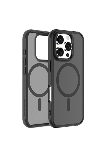 Mobile Origin Carcasă hibridă MagSafe pentru iPhone 16 Pro, neagră mată