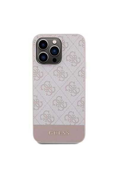 Guess 4G Stripe iPhone 14 Pro Case, Pink