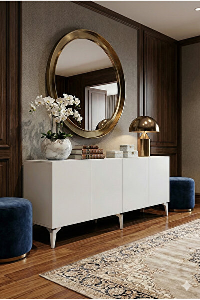 CENEYRA KA1809B LİPA180 KONSOL, KAHVE KÖŞESİ ve TV SEHPASI BEYAZ 180cm