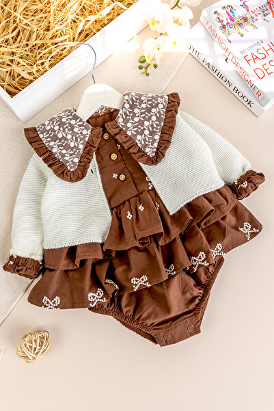 Babymod Floral Embroidered Romper Baby Girl Dress