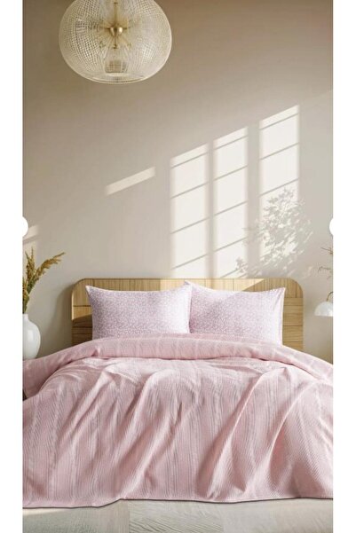 Doqu Home Loretta Pike Takımı Çift Kişilik Pudra