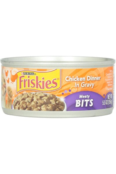 Friskies Purina Wet Cat Food, Chicken Dinner - 5.5 Ounce Can
