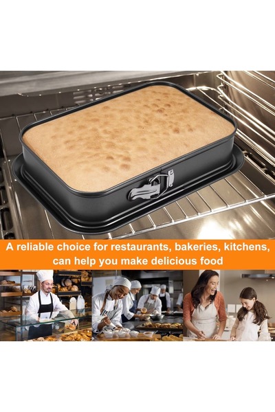 cc bin shihon Rectangular cake pan with non-stick Teflon seal, 28.2*18.5 cm o...