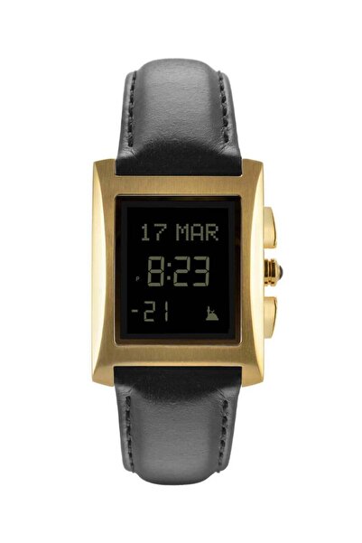 alfajra Al Fajr Classic Stainless Steel Watch for Men and Women with Black Le...