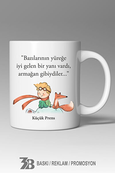 3B BASKI REKLAM PROMOSYON KÜÇÜK PRENS TEMALI PORSELEN KUPA BARDAK-3BKPRENS002