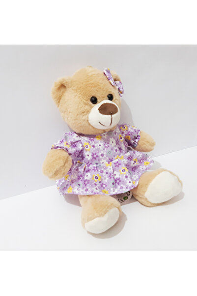 renkli çiçekler 30 CM Elbiseli Tokalı Peluş Oyuncak Sevimli Ayıcık