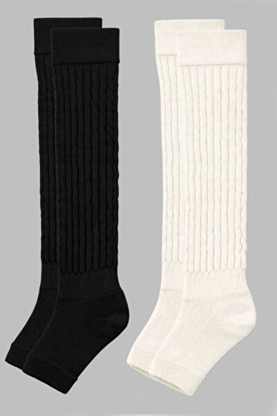 EFFE زوجان من الجوارب المطاطية فوق الركبة بدون أصابع، مصنوعة من القطن الأساسي