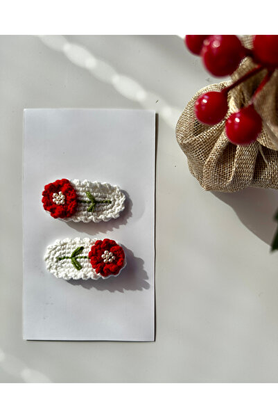 livadesign7 Newborn Baby Hair Clip Handmade Set of 2 Hairless Baby Hair Clip Set - Gift