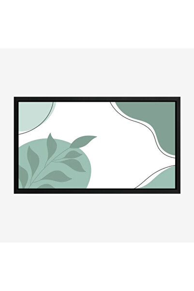 Tajridhome لوحة طبيعة هادئة - أوراق خضراء - خلفية بيضاء - ناعمة - لوحات فن عص...