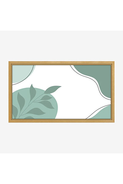 Tajridhome لوحة طبيعة هادئة - أوراق خضراء - خلفية بيضاء - ناعمة - لوحات فن عص...