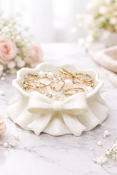 GursoLAB ✨ Fiyonklu Dekoratif Takı & Aksesuar Kasesi ✨