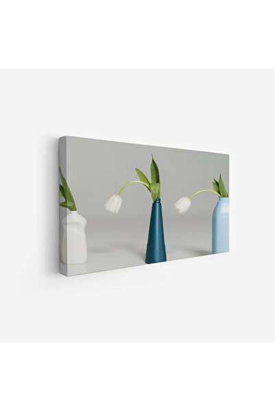 Tajridhome لوحة زهور - زهور في مزهريات - ألوان هادئة - مريح - لوحات فنية مودر...