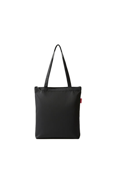 Baghashtag Siyah Fermuarlı Baskısız Bez Çanta