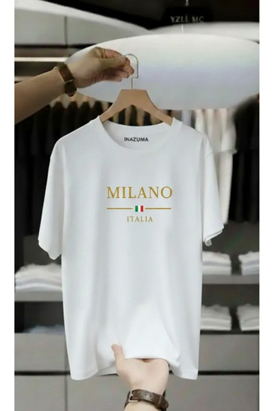 İnazuma Outdoors Unisex Oversized Printed Cotton Crew Neck Short Sleeve White...