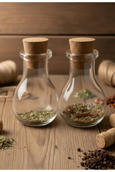 junibeliw 2 Pieces Multi-Purpose Empty 50 Cc Clear Glass Small Potion Bottle ...