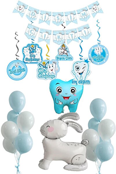 Patladı Gitti İlk Dişim Çıktı Mavi Diş Buğdayı Parti Seti – Tavşanlı Lüks Set