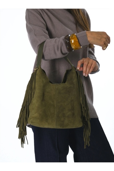 Afra Genuine Suede Leather, Model with Tassels