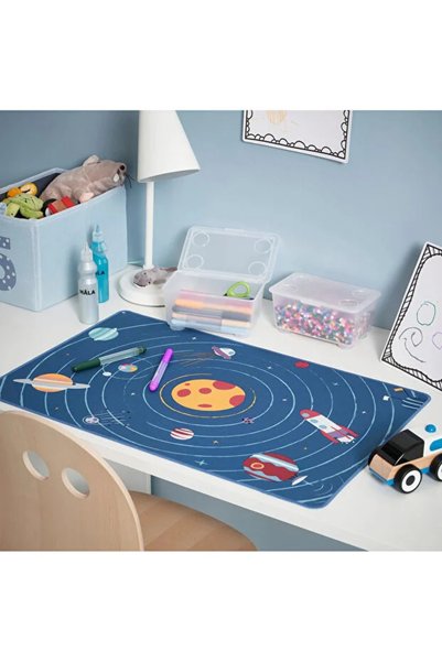 SHIVA Gift & More Desk Mat Blue 40X60 cm Space Pattern Galaxy Desk Mat Childr...