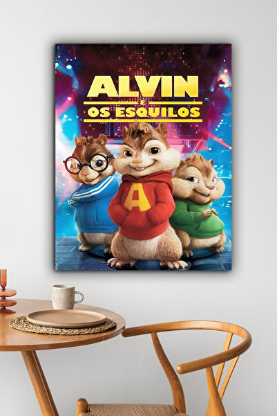 postercraft Alvin ve Sincaplar Animasyon Modern Panel Tablo Poster