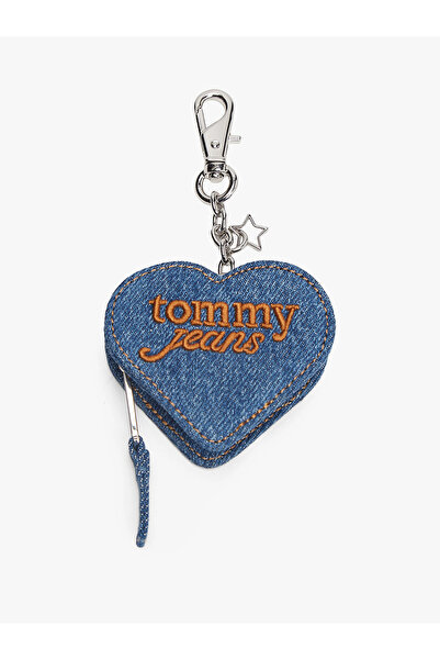 Tommy Hilfiger Tjw Cool Denim Heart Shaped Coin Women's Denim Wallet Aw0Aw185...