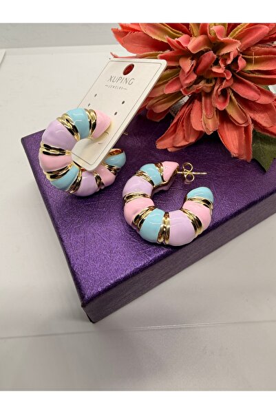 XUPING JEWELRY Lollipop Model Colorful Mineral Steel Earrings