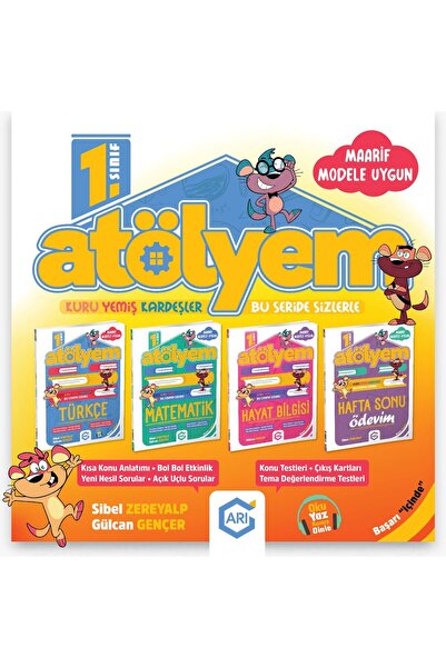 Arı Yayıncılık 1 Sınıf 2.Dönem Atölyem Seti + K.Kardeşler Hikayes