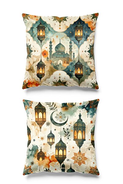 Pilloveland غطاء وسادة من جلد الغزال مكون من قطعتين على الوجهين - رامازان سمو...