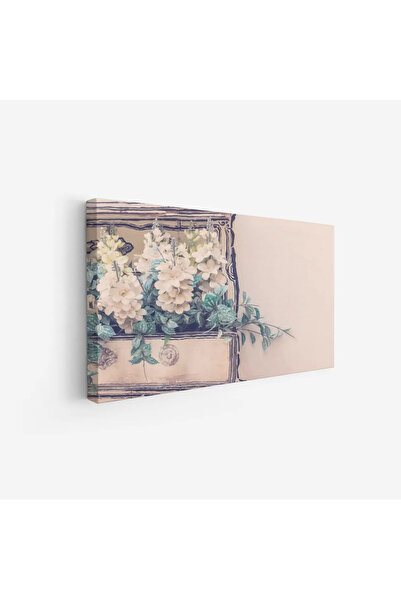 Tajridhome لوحة زهور - مزهرية بيضاء - ألوان هادئة - دافئ - لوحات طبيعة - لوحا...