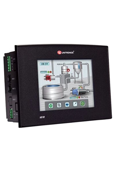 GÜMRÜK BEY وحدة تحكم PLC + HMI تعمل باللمس مقاس 5.7 بوصة من Unitronics طراز V...
