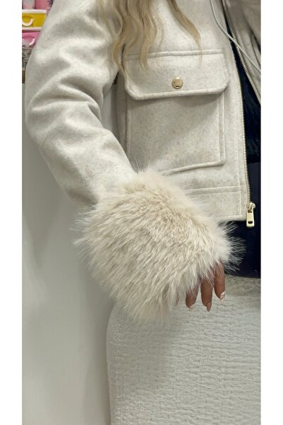 kibarca Yeni Trend Toz Pembe Kürk Bileklik Peluş Kolluk Manşet Bot Kürkü Tak ...