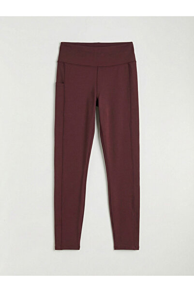 LC Waikiki Plum Women's Sports Leggings with Elastic Waist