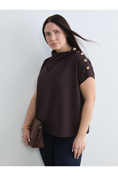 LC Waikiki Sparkling Choices Plus Size Judge Roba Collar Blouse from Shining ...