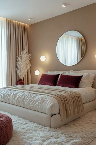 JACA 3-Piece Velvet Fabric Decorative Bed Runner & 2-Piece Inner Filled Recta...