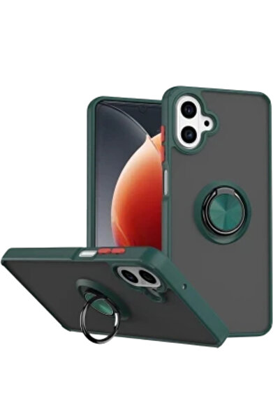 cepmoda حافظة سامسونج 'A07 (4G)' - غطاء شفاف مطفي مع حلقة حامل وحواف ملونة - ...