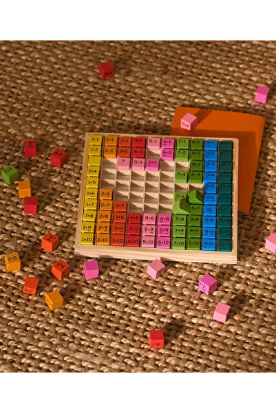 OEM Joc educativ, Invatam tabla adunarii, 20x20 cm, multicolor, model din Lemn