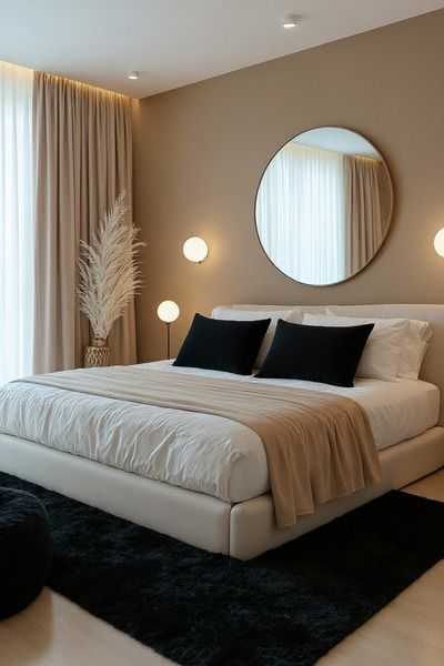 JACA 3-Piece Velvet Fabric Decorative Bed Runner & 2-Piece Inner Filled Recta...