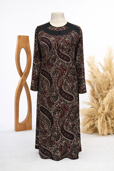 HESNA Women's Round Neck Winter Shawl Pattern Plus Size Quality Mother Combed...