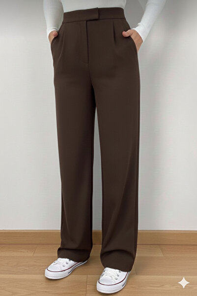 jeneric Women's Brown Full Stretch Fabric Velcro Closure Loose Fit High Waist...