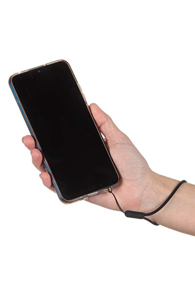 OEM Black silicone mobile phone accessory. Attaches to any point of the case ...