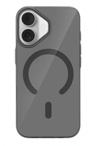 cepmoda iPhone 17 Blank Magsafe Transparent Hard Pc Premium Cover/Case - Black