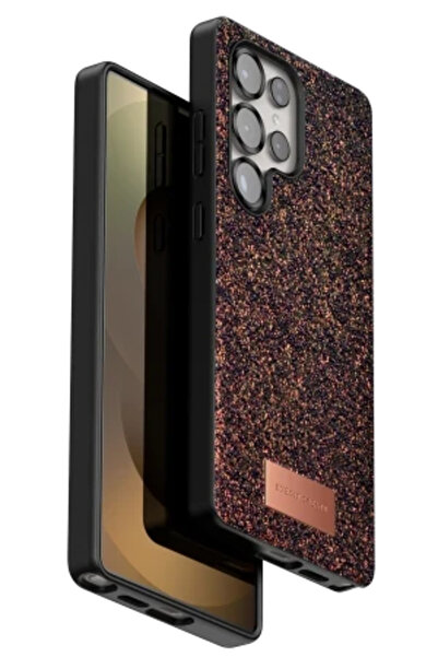 cepmoda غطاء/حافظة فاخرة بتصميم فاخر لامع من سامسونج 'إس25 ألترا' - بنفسجي غامق