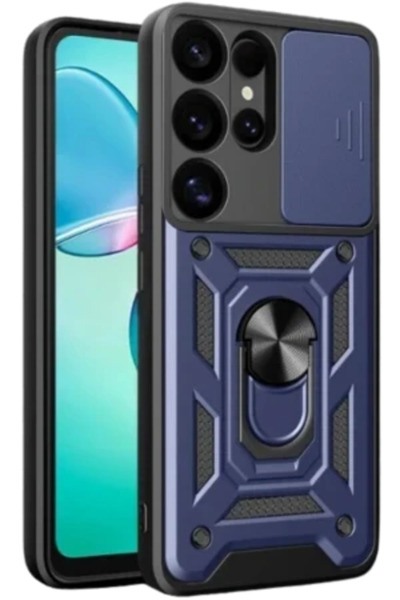 cepmoda حافظة سامسونج 'إس26 ألترا' على شكل دبابة مع حامل منزلق للكاميرا وحلقة...