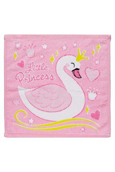 OEM Pink Swan Cotton Towel for Girls 30x30cm